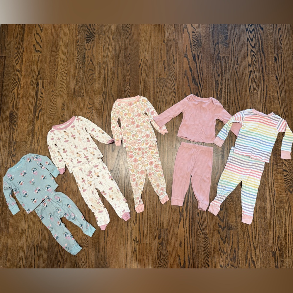 Carters/Honest Company/CloudIsland/MilkBerry 2 Piece Sets.12 Month Girl Pajamas